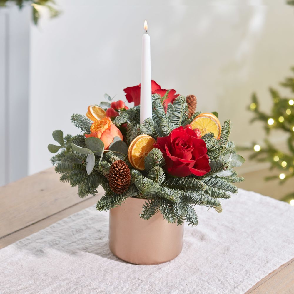 Send the Lumia Christmas Candle Arrangement | Arena Flowers